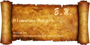 Blumenau Margit névjegykártya